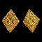 Chanel Rhombus Matelasse Stone Earrings Clear X Gold Women's, Set of 2 1
