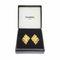 Chanel Boucles d'Oreilles Rhombus Matelasse Stone Clear X Gold Femme, Set de 2 8