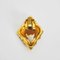 Pendientes Chanel Rhombus Matelasse Stone Clear X Gold para mujer, Juego de 2, Imagen 3
