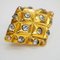 Chanel Rhombus Matelasse Stone Earrings Clear X Gold Women's, Set of 2, Image 6
