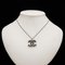 Cocomark Necklace Pendant Metal Rhinestone Black Stone Silver 08C from Chanel 6