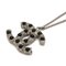 Cocomark Collar con colgante de metal con diamantes de imitación piedra negra plateada 08C de Chanel, Imagen 3