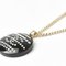 Here Mark CC Rhinestone Pendant Necklace in Gold Black from Chanel 4