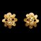 Chanel Coco Mark Flower Motif Earrings Gold Plated Ladies, Set of 2, Image 1