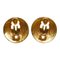 Coco Mark Round Earrings Gold Plated from Chanel, Set of 2 2