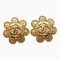 Chanel Cocomark Sunflower Earrings Gold Plated Ladies, Set of 2 1