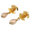 Chanel Fake Pearl 95P Coco Mark Earrings Gold Women's Z0005136, Set of 2 6
