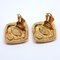 Vintage Here Mark Earrings Vintage Gold Plated from Chanel, Set of 2 5
