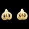 Chanel Coco Mark Heart Motif Earrings Gold Plated Ladies, Set of 2, Image 1