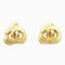 Chanel Coco Mark Heart Motif Earrings Gold Plated Ladies, Set of 2 1