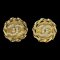 Chanel Coco Mark Earring Chain Vintage Gold Plated X Rhinestone 23 Women's, Set of 2 1