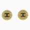 Vintage Coco Mark Earrings in Gold Plate from Chanel, France, Set of 2 1