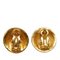 Chanel Cocomark Earrings Gold Plated Women's, Set of 2, Image 2