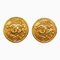 Chanel Cocomark Earrings Gold Plated Women's, Set of 2, Image 1