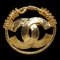 CHANEL Cocomark Twist Circle Brooch Gold Plated Ladies, Image 1