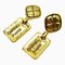 Chanel Metall Gold Ohrringe für Damen, 2er Set 1