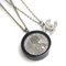 Necklace Coco Mark Mademoiselle Metal/Resin/Rhinestone Silver/Black Womens from Chanel 1