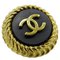 Chanel Earrings Ladies Brand Gp Gold Black 95P Here Mark Vintage For Both Ears, Set of 2, Image 8