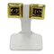 Chanel Earrings Ladies Brand Gp Gold Black Here Mark Square For Both Ears, Set of 2 3
