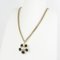 Camellia Pendant Necklace Metal / Black Stone Light Gold 42cm 06a Here Mark from Chanel 1