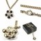 Camellia Pendant Necklace Metal / Black Stone Light Gold 42cm 06a Here Mark from Chanel 3