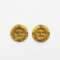 93P Round Coco Earrings in Gold Rope Pattern from Chanel, Set of 2 1