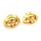 Earrings Here Mark Metal Gold Ladies from Chanel, Set of 2 2
