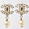 Chanel Earrings Cc Motif Here Mark Swing Pearl Gold White, Set of 2, Image 5