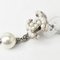 Chanel Earrings Cc Motif Here Mark Swing Pearl Silver White, Set of 2, Image 3