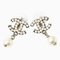 Chanel Earrings Cc Motif Here Mark Swing Pearl Silver White, Set of 2 1