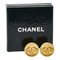 Coco Mark Earrings Gold Plated Ladies from Chanel, Set of 2 4
