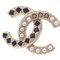 Chanel Cocomark Ohrringe Damen Gp 4.5G Gold Farbe Strass A21 042040, 2er Set 3
