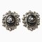 Chanel Earrings Coco Mark Cc Rhinestone Gunmetal Black, Set of 2 1