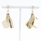 Earrings Here Mark Swing in Gold Plate from Chanel, Set of 2 4