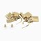 Earrings Here Mark Swing in Gold Plate from Chanel, Set of 2 1