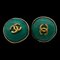 Chanel Earrings Vintage Gold Metal Fittings Turquoise Blue Logo, Set of 2 1