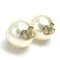 Aretes de perla sintética / metal blanco X dorado de Chanel. Juego de 2, Imagen 1