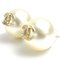 Earrings in Faux Pearl/Metal, White X Gold from Chanel, Set of 2 3