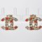 Chanel Earrings Coco Mark Cc Gold Red Multi Rhinestone, Set of 2, Image 6
