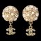 Chanel Earrings Circle Pearl Motif Rhinestone Gold, Set of 2 1