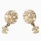 Chanel Earrings Circle Pearl Motif Rhinestone Gold, Set of 2 3