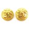 Chanel Earrings Here Mark Metal Gold Ladies, Set of 2, Image 1