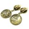 Chanel Earrings Gold Coco Mark Gp Swing Coin Women's Circle, Set of 2 4