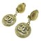 Chanel Earrings Gold Coco Mark Gp Swing Coin Women's Circle, Set of 2 3