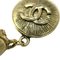 Chanel Earrings Gold Coco Mark Gp Swing Coin Women's Circle, Set of 2 7