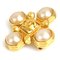 Brooch Coco Mark in Metal/Fake Pearl Gold/Off White Womens from Chanel 2
