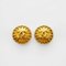 Round Coco Earrings in Gold from Chanel, Set of 2 1