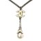 CHANEL necklace pendant accessories here mark CC Eiffel Tower pearl motif white 2