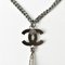 CHANEL necklace pendant accessories here mark CC Eiffel Tower pearl motif white, Image 4