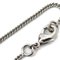 CHANEL Necklace Pendant Coco Mark CC Rhinestone Silver White, Image 5